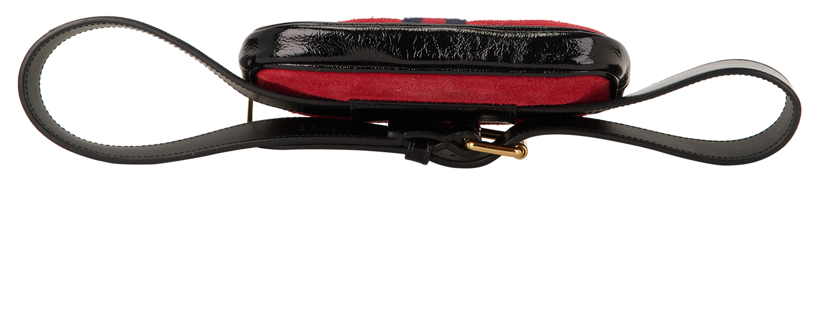 Ophidia Belt Bag, &pound;450, Handbags, Black/Red, Patent Leather/Suede, Top view